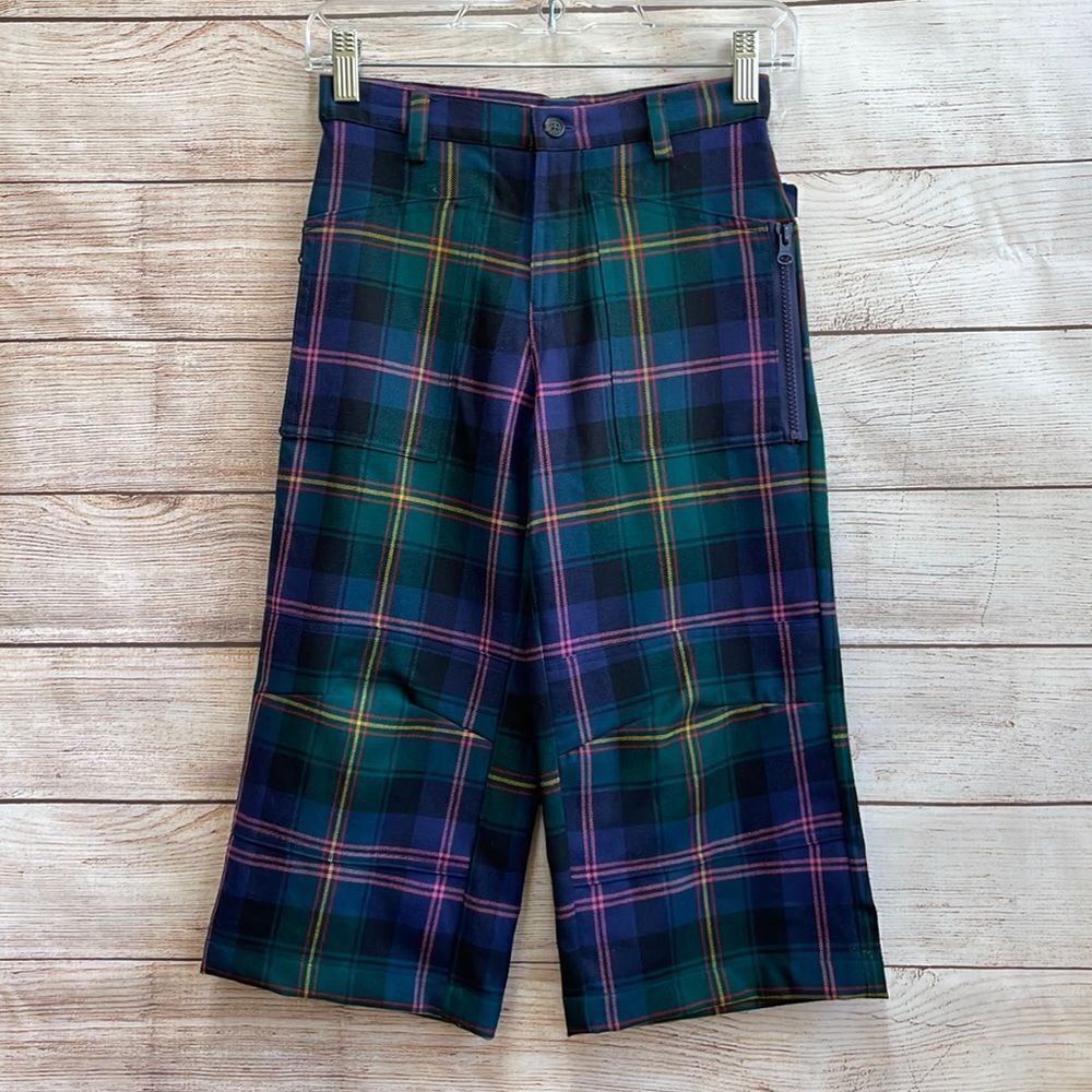 VINTAGE NEW WITH TAGS RALPH LAUREN WIDE LEG‎ PLAID PANTS IN 100% WOOL